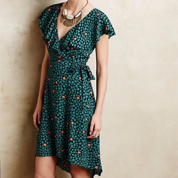 Anthropologie Dresses & Skirts - •ANTHROPOLOGIE• HD in Paris Ruffled Wrap Dress